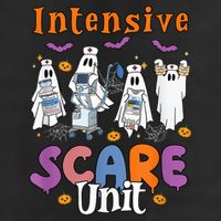 Intensive Scare Unit Icu Boo Crew Funny Nicu Picu Nurse Tech Golf Towel