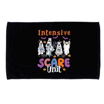 Intensive Scare Unit Icu Boo Crew Funny Nicu Picu Nurse Tech Microfiber Hand Towel