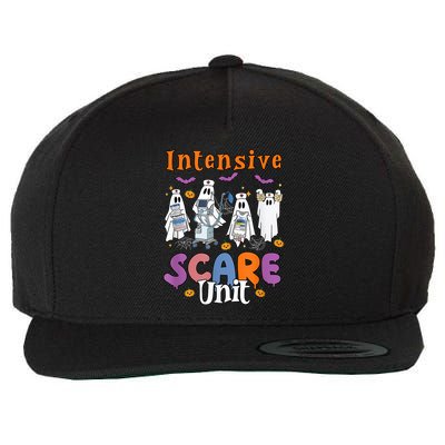 Intensive Scare Unit Icu Boo Crew Funny Nicu Picu Nurse Tech Wool Snapback Cap
