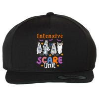 Intensive Scare Unit Icu Boo Crew Funny Nicu Picu Nurse Tech Wool Snapback Cap