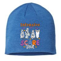 Intensive Scare Unit Icu Boo Crew Funny Nicu Picu Nurse Tech Sustainable Beanie