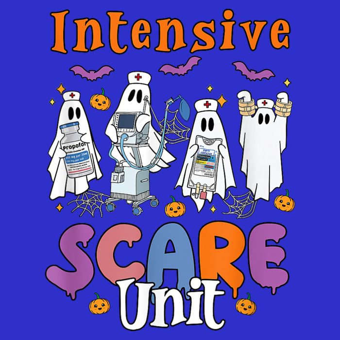 Intensive Scare Unit Icu Boo Crew Funny Nicu Picu Nurse Tech Sustainable Beanie