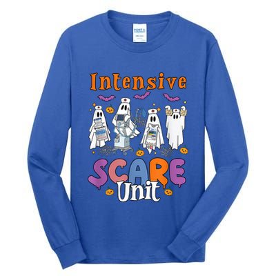 Intensive Scare Unit Icu Boo Crew Funny Nicu Picu Nurse Tech Tall Long Sleeve T-Shirt