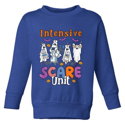 Intensive Scare Unit Icu Boo Crew Funny Nicu Picu Nurse Tech Toddler Sweatshirt