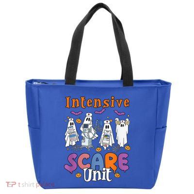 Intensive Scare Unit Icu Boo Crew Funny Nicu Picu Nurse Tech Zip Tote Bag