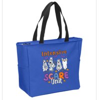 Intensive Scare Unit Icu Boo Crew Funny Nicu Picu Nurse Tech Zip Tote Bag
