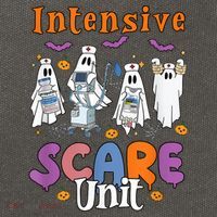 Intensive Scare Unit Icu Boo Crew Funny Nicu Picu Nurse Tech Cotton Canvas Backpack