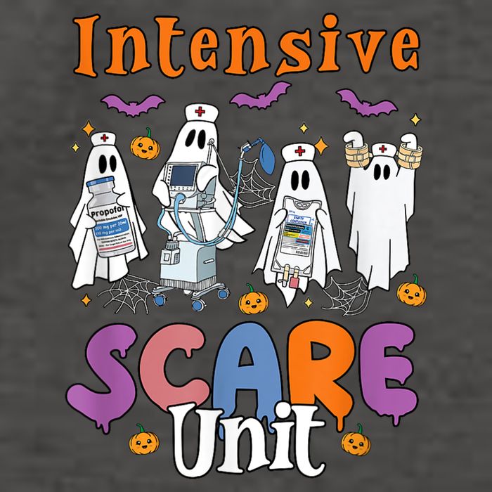 Intensive Scare Unit Icu Boo Crew Funny Nicu Picu Nurse Tech Vector Backpack
