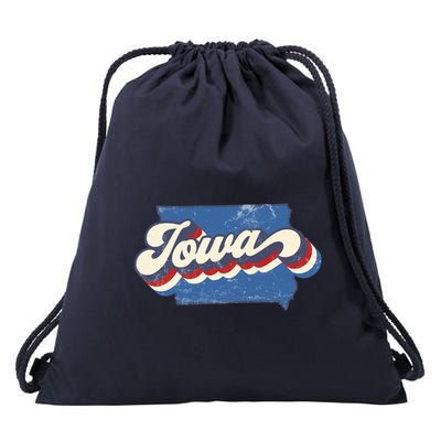 Iowa State Vintage Drawstring Bag
