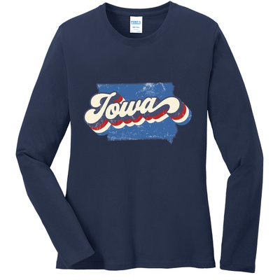 Iowa State Vintage Ladies Long Sleeve Shirt