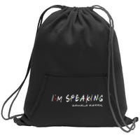 IM Speaking Voting 2024 Kamala For President Sweatshirt Cinch Pack Bag