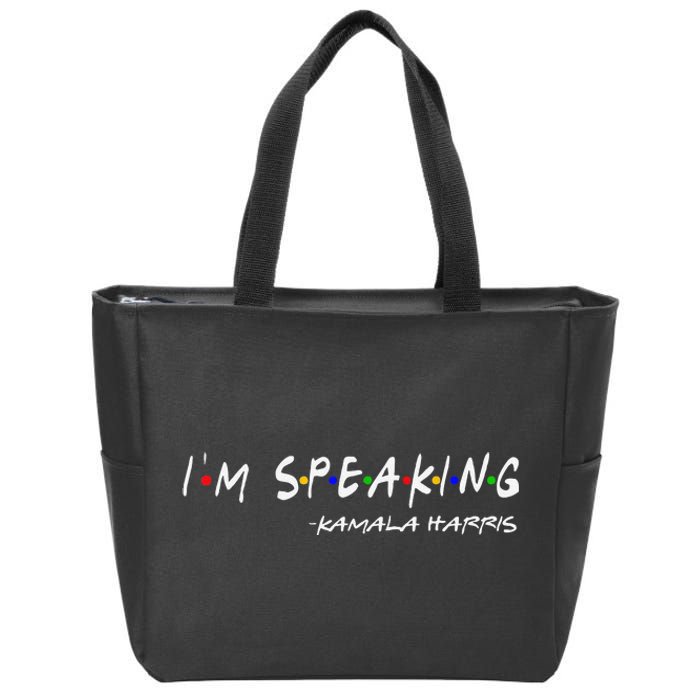 IM Speaking Voting 2024 Kamala For President Zip Tote Bag