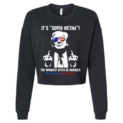 ItS Super Victim! The Whiniest B!Tch In America Cropped Pullover Crew