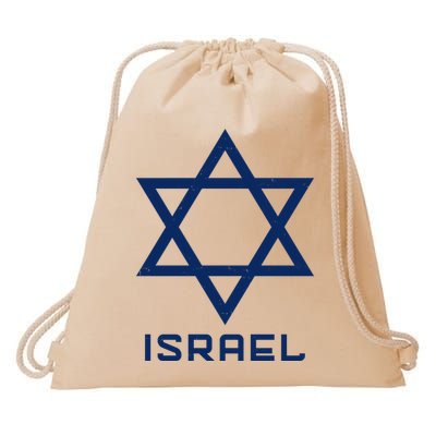 Israel Star Vintage Drawstring Bag