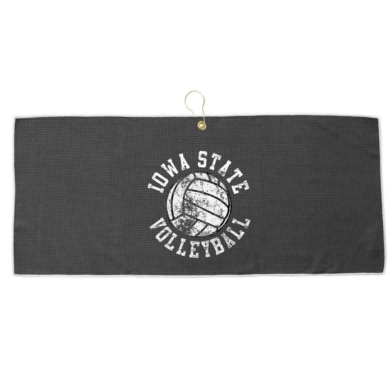 Iowa State Volleyball Large Microfiber Waffle Golf Towel