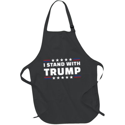 I Stand With Trump Full-Length Apron With Pockets