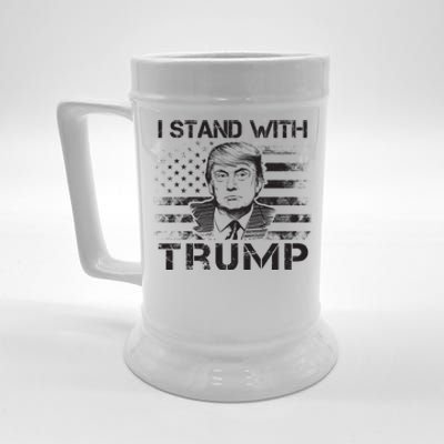 I Stand With Trump Pro Trump Supporter Free Trump Beer Stein