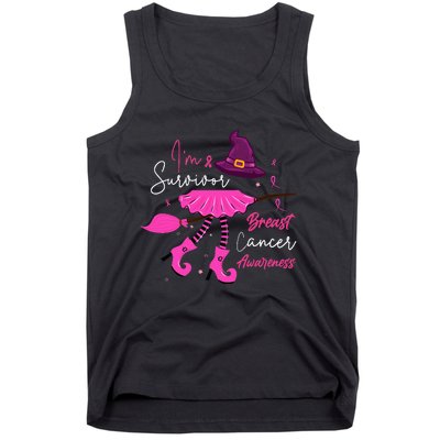 I’m Survivor Witch Breast Cancer Pink Ribbon Halloween Tank Top