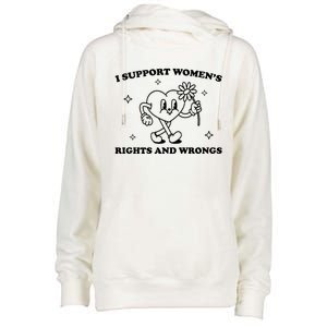 I Support Women S Of Rights And Wrongs Womens Funnel Neck Pullover Hood