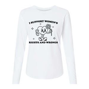 I Support Women S Of Rights And Wrongs Womens Cotton Relaxed Long Sleeve T-Shirt