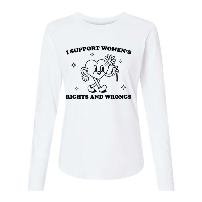 I Support Women S Of Rights And Wrongs Womens Cotton Relaxed Long Sleeve T-Shirt