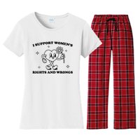 I Support Women S Of Rights And Wrongs Women's Flannel Pajama Set