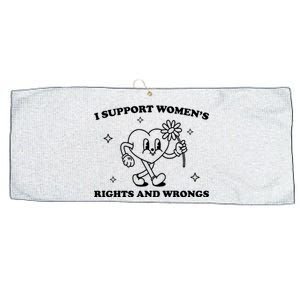 I Support Women S Of Rights And Wrongs Large Microfiber Waffle Golf Towel