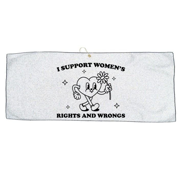 I Support Women S Of Rights And Wrongs Large Microfiber Waffle Golf Towel