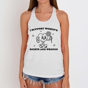 I Support Women S Of Rights And Wrongs Women's Knotted Racerback Tank