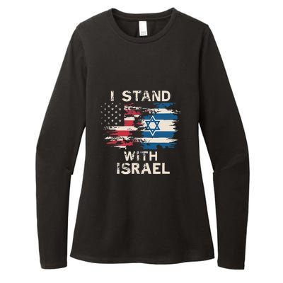 I Stand With Israel Patriotic Womens CVC Long Sleeve Shirt