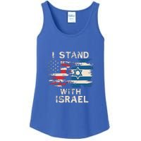 I Stand With Israel Patriotic Ladies Essential Tank