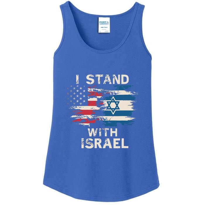 I Stand With Israel Patriotic Ladies Essential Tank