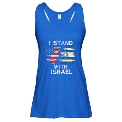 I Stand With Israel Patriotic Ladies Essential Flowy Tank