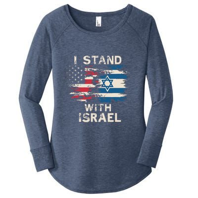 I Stand With Israel Patriotic Women's Perfect Tri Tunic Long Sleeve Shirt