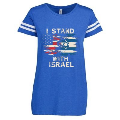 I Stand With Israel Patriotic Enza Ladies Jersey Football T-Shirt