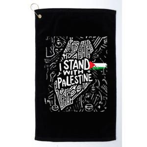 i stand with palestine quote a free palestine design Platinum Collection Golf Towel