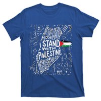 i stand with palestine quote a free palestine design T-Shirt