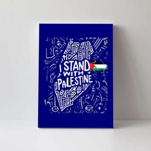 i stand with palestine quote a free palestine design Canvas