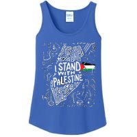 i stand with palestine quote a free palestine design Ladies Essential Tank