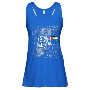 i stand with palestine quote a free palestine design Ladies Essential Flowy Tank