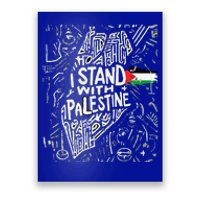 i stand with palestine quote a free palestine design Poster