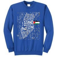 i stand with palestine quote a free palestine design Tall Sweatshirt