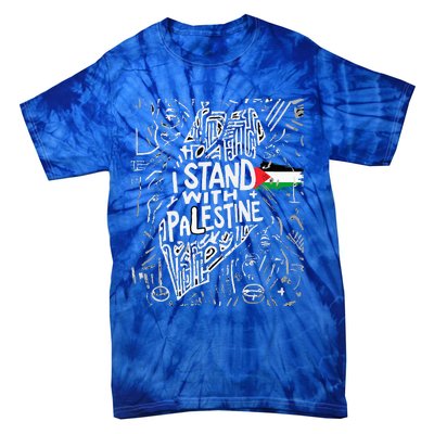 i stand with palestine quote a free palestine design Tie-Dye T-Shirt