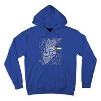 i stand with palestine quote a free palestine design Tall Hoodie