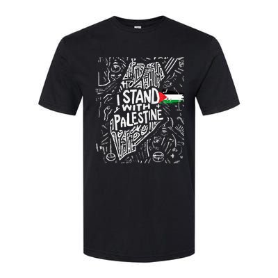 i stand with palestine quote a free palestine design Softstyle CVC T-Shirt