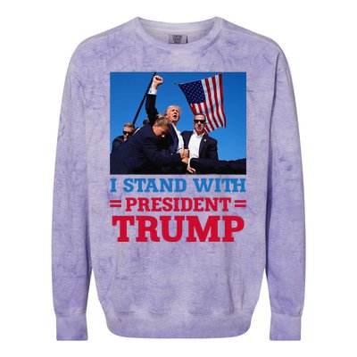 I Stand With President Trump After The Shooting At His Rally Colorblast Crewneck Sweatshirt