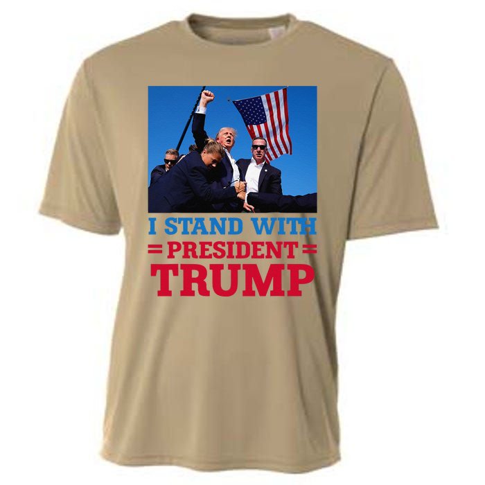 I Stand With President Trump After The Shooting At His Rally Cooling Performance Crew T-Shirt