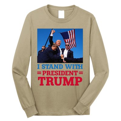 I Stand With President Trump After The Shooting At His Rally Long Sleeve Shirt