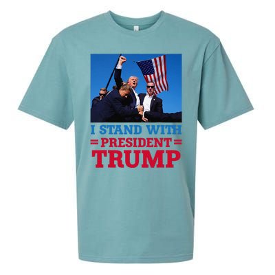 I Stand With President Trump After The Shooting At His Rally Sueded Cloud Jersey T-Shirt