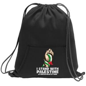 I Stand With Palestine For Their Freedom Free Palestine Sweatshirt Cinch Pack Bag